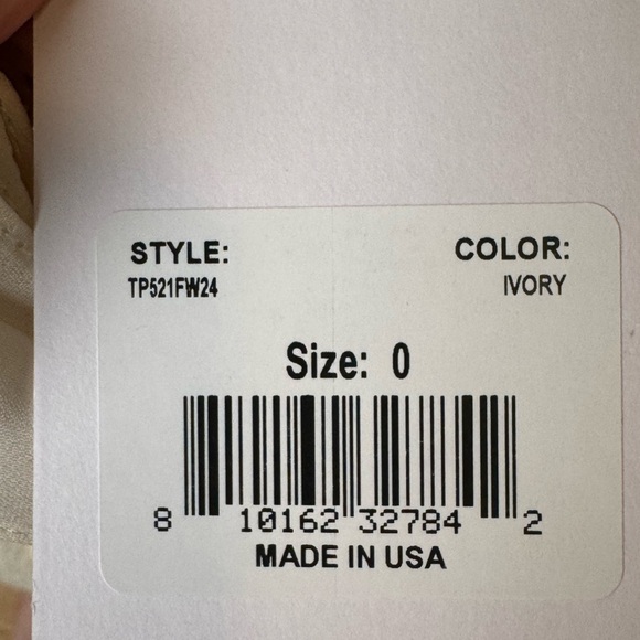 BRANDON MAXWELL The Ilana Layered 100% Silk Top in Ivory NWT - Picture 10 of 10